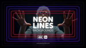 Videohive Neon Lines Backgrounds 55393909 Elements template preview