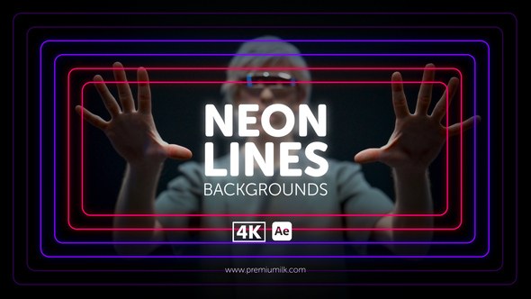 Videohive Neon Lines Backgrounds 55393909 Elements template preview