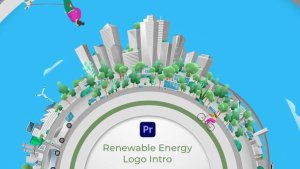 Renewable Energy Logo Intro Premiere Pro template preview
