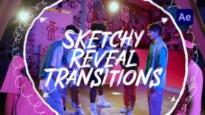 Videohive Sketchy Reveal Transitions Elements template preview