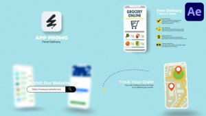 Videohive Food Delivery App Promo | After Effects Openers template preview