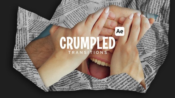 Videohive Crumpled Paper Transitions Elements template preview