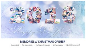 Memories // Christmas Opener Video Displays template preview