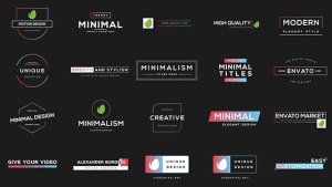 Videohive Gradient Minimal Titles Titles template preview