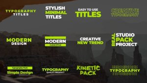 Videohive Typography Titles | After Effects 44089372 Titles template preview