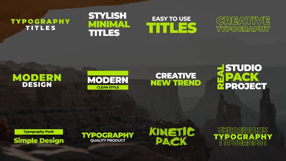 Videohive Typography Titles | After Effects 44089372 Titles template preview
