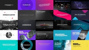 Typography Slides Video Displays template preview