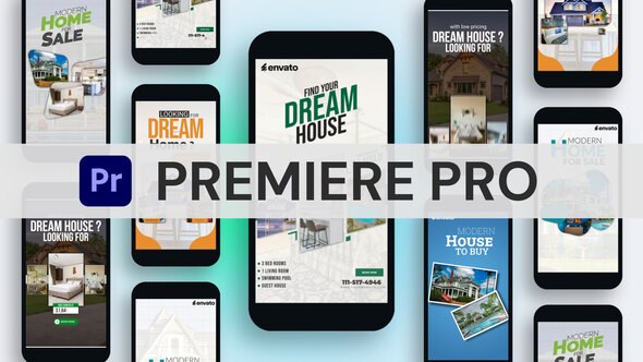 Real Estate Stories Social Media Premiere Pro template preview