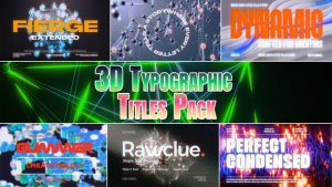 Videohive 3D Typographic Titles вЂ“ Modern Motion Graphics Pack for Reels & 4K Projects Titles template preview
