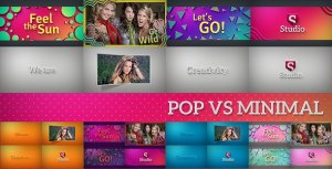 Pop Vs Minimal | Fast Slideshow Pack Video Displays template preview