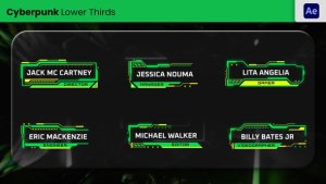 Videohive Cyberpunk Lower Third Elements template preview