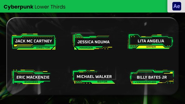 Videohive Cyberpunk Lower Third Elements template preview
