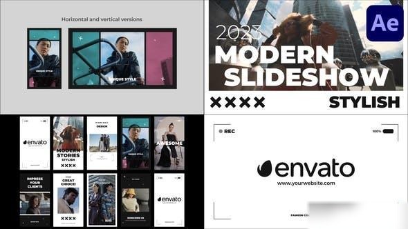 Videohive Aesthetic Modern Slideshow for After Effects Openers template preview