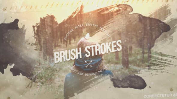 Videohive Brush Strokes Inspire Slideshow Video Displays template preview