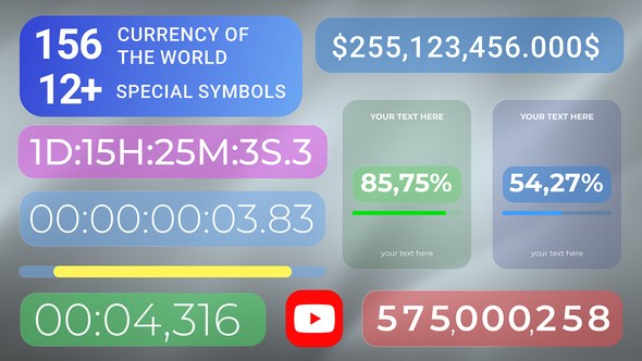 Videohive Number Counter Pro Infographics template preview