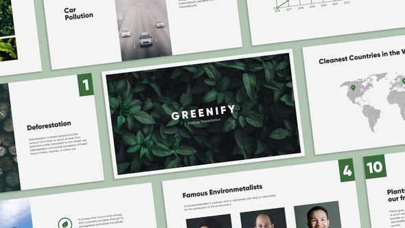 Videohive Greenify - Clean Presentation Elements template preview