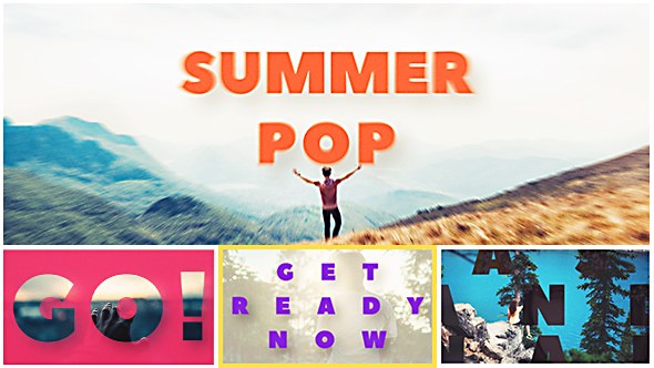 Summer Pop Video Displays template preview