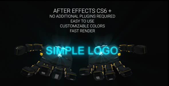 Videohive Robotic Hands Logo Logo Stings template preview