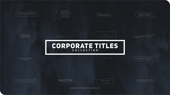 Corporate Titles Pack Video Displays template preview