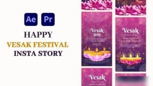 Videohive Vesak Festival Instagram Story Elements template preview