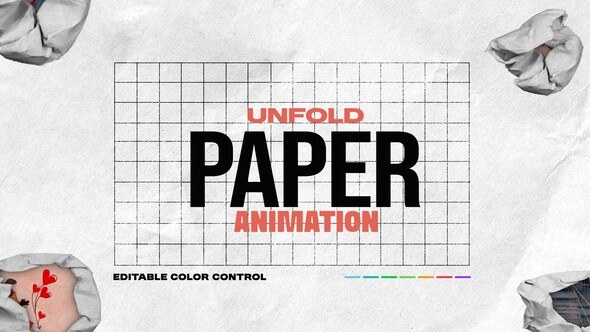 Videohive Unfold Paper Animation Pack Broadcast-packages template preview