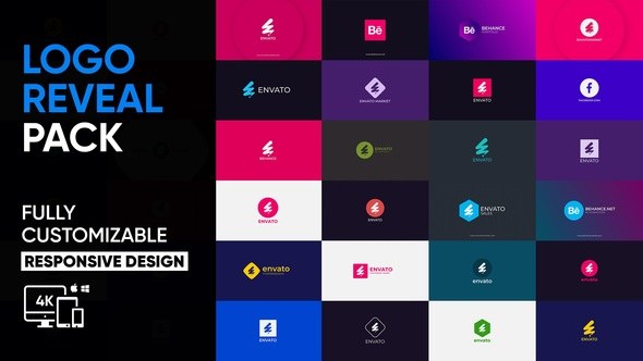 Videohive Simple Logo Reval Pack | After Effects Logo Stings template preview