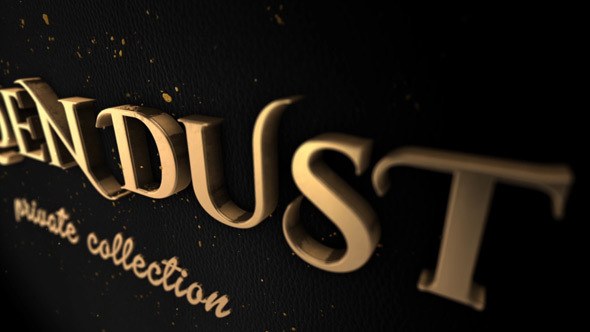 Videohive Golden Dust Logo Stings template preview