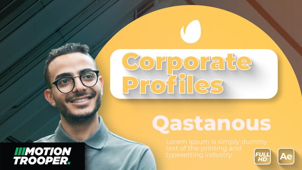 Videohive Rounded Corporate Profile Video Displays template preview