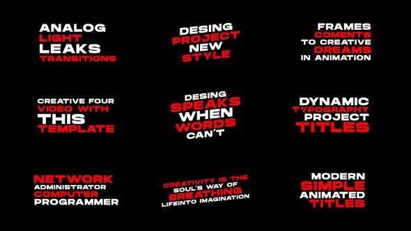 Videohive Typography Titles 0.2 | After Effects Titles template preview