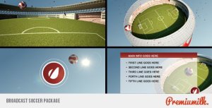 Broadcast Soccer ID Package Video Displays template preview
