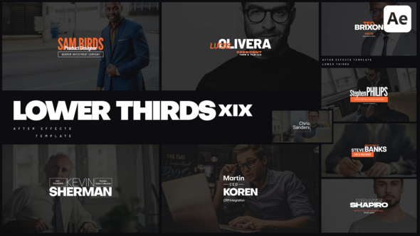 Videohive Lower Thirds XIX Titles template preview