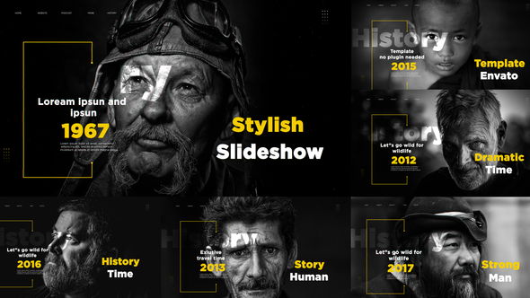 Videohive Documentary History Slideshow 39237685 Video Displays template preview