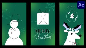 Videohive Christmas Morphing Vertical Logo Opener for After Effects Openers template preview
