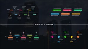 Videohive Horizontal Timeline Infographics template preview