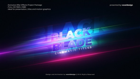 Videohive Black Blade Cinematic Opener Titles template preview