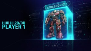 Videohive HUD UI 2d/3d Player1 Elements template preview