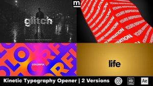 Videohive Glitch Techno Opener Titles template preview