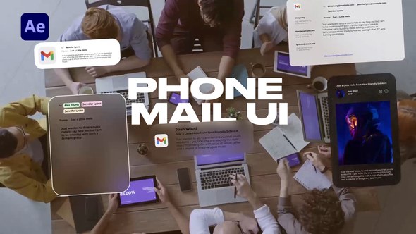 Videohive Phone Mail UI 58142340 Titles template preview