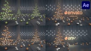 Videohive Gold Christmas Logo for After Effects Logo Stings template preview
