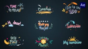 Videohive Colorful Lyric titles #2 [After Effects] Titles template preview