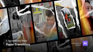 Videohive Social Media Reels - Paper Transitions After Effects Project Files Product Promo template preview