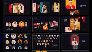 Videohive 10 Minimal Carousel pack Elements template preview