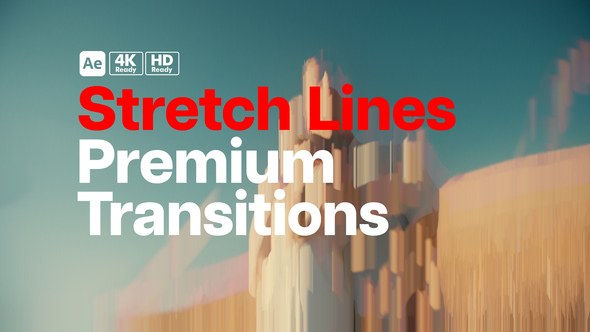 Videohive Premium Transitions Stretch Lines Elements template preview