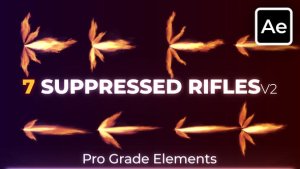 Videohive Suppressed Rifles | Silencer Gun Shots 2 Elements template preview