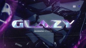 Videohive Colorful Holographic Text Titles template preview