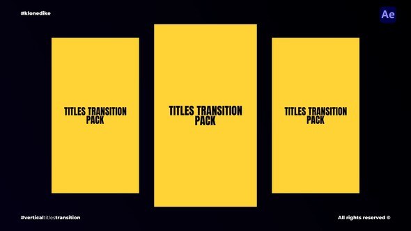 Videohive Vertical Titles Transition Titles template preview