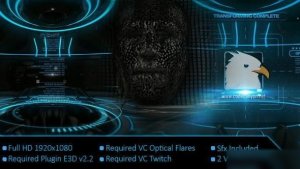Videohive Head Particles Transform Logo Openers template preview