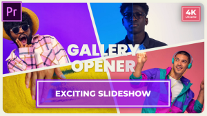 Exciting Colorful Slideshow || Multiscreen Gallery Opener MOGRT for Premier Pro Premiere Pro template preview