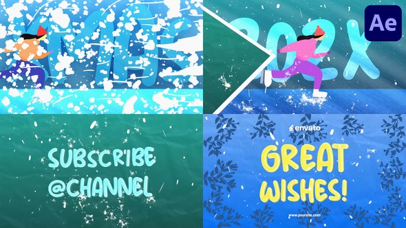 Videohive New Year Typography Opener for After Effects Openers template preview