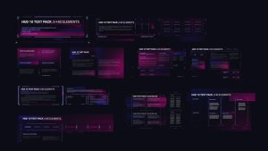 Videohive HUD 10 TEXT PACK Elements template preview